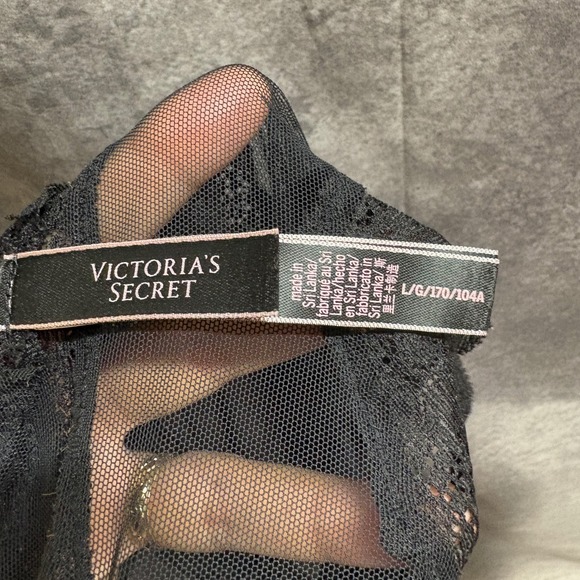 Victorias Secret Sheer Lace Mesh Crotchless Teddy Bodysuit Sz L Very Sexy - Picture 9 of 12